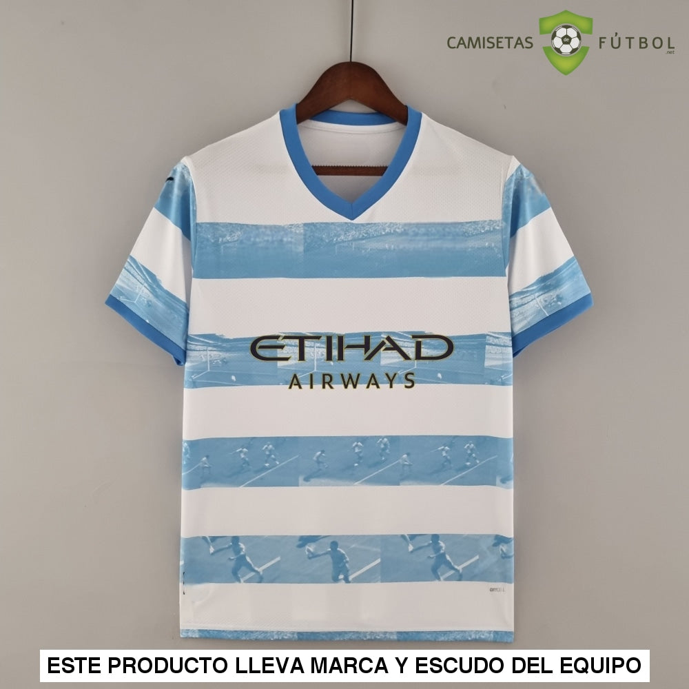Camiseta Manchester City 22-23, Edicion Especial Blanco Azul