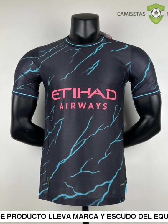 Camiseta Manchester City 23-24, 3 Equipacion (Player Version)