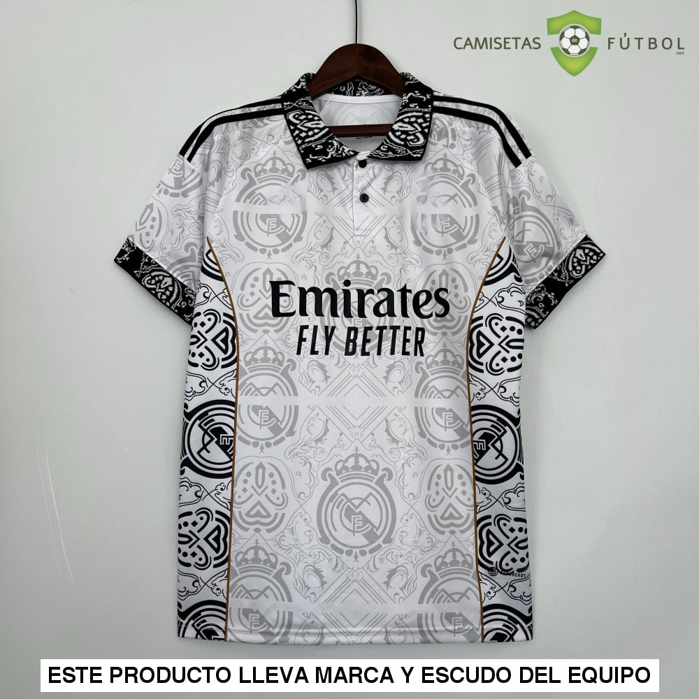 Camiseta Real Madrid 23-24, Edicion Especial Blanco Negro